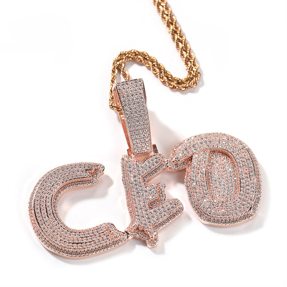 ਕਸਟਮ 2 ਲੇਅਰ ਡਬਲ ਪਲੇਟਿਡ ਨੇਮ ਚਾਰਮ ਪੈਂਡੈਂਟ