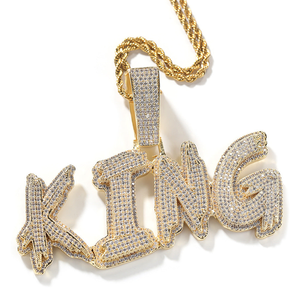 ਕਸਟਮ 2 ਲੇਅਰ ਡਬਲ ਪਲੇਟਿਡ ਨੇਮ ਚਾਰਮ ਪੈਂਡੈਂਟ