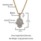 Double Layer Hamsa Hand Charms Pendant