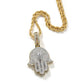 Double Layer Hamsa Hand Charms Pendant