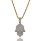 Double Layer Hamsa Hand Charms Pendant