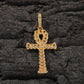 iced out ankh cross pendant