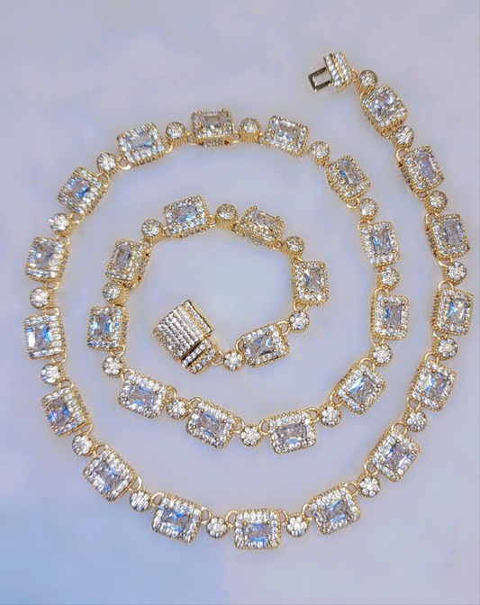 Chaîne plaquée or glacée