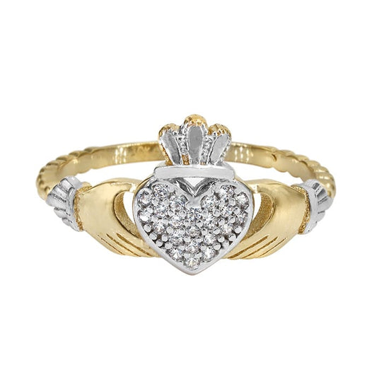 Bague Claddagh en or véritable