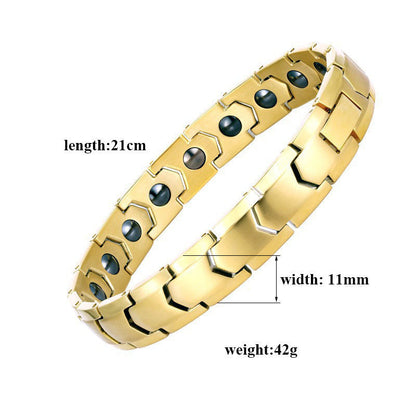 Alt text
Celebrate love and wellness with the Magnetic Energy Bracelet. Made from premium titanium stainless steel with embedded magnets, these unisex couple's bracelets may support circulation, joint comfort, and natural energy balance. A stylish, meaningful gift for him and her.