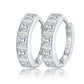 Real Silver Moissanite Hoop Earrings