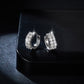 Real Silver Moissanite Hoop Earrings