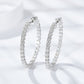 Real Silver Moissanite Hoop Earrings