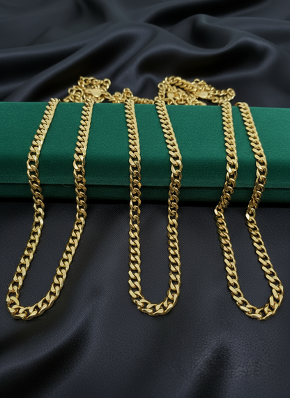 Miami cuban link gold plated unisex chain