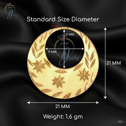 18k Real Gold Nattiyan Classic Earrings (Sizes Available)