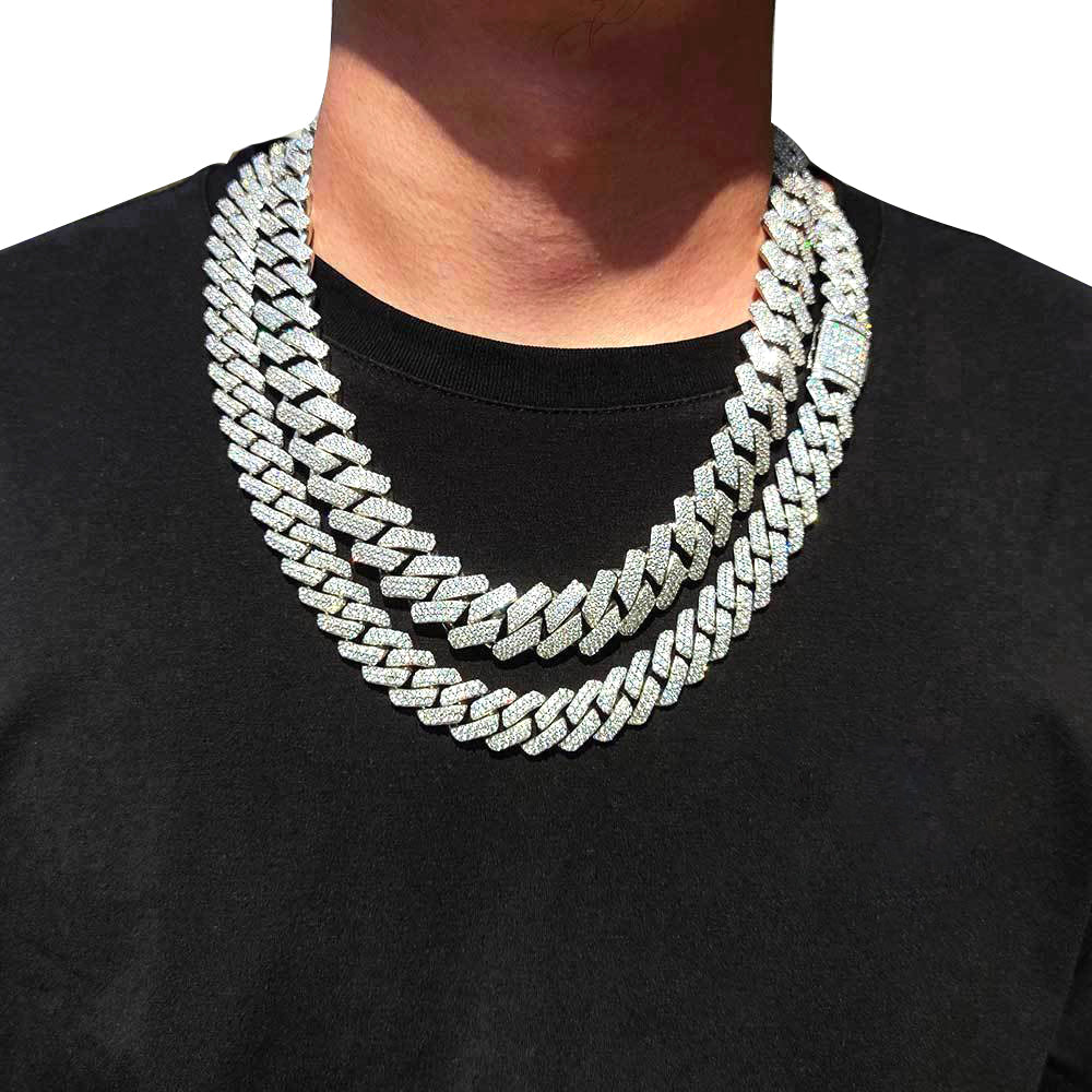 Iced Out 19mm Prong Cuban link iced out chain