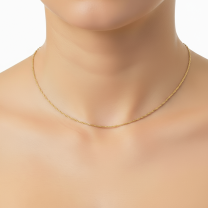 Chaîne Spiga en or véritable (1,2 mm)