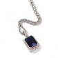 Iced Cz Cubic Zirconia Cz Pendant Pink/Blue/Green/Red Square Fluorescent Gem Pendant Necklace