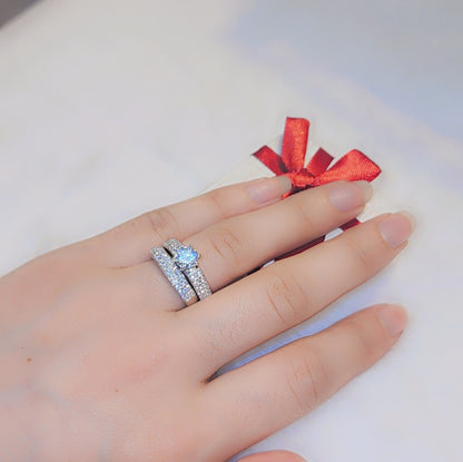 Bague superposée en argent sterling