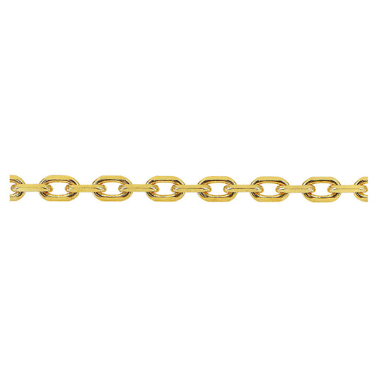 Real Gold diamond cut anchor chain (1mm)