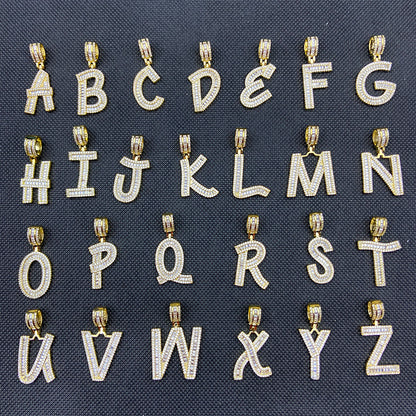 ਕਸਟਮ ਨੇਮ ਪਲੇਟ ਆਈਸਡ ਆਊਟ cz ਬੈਗੁਏਟ ਡਾਇਮੰਡਸ ਲੈਟਰ ਹਾਰ