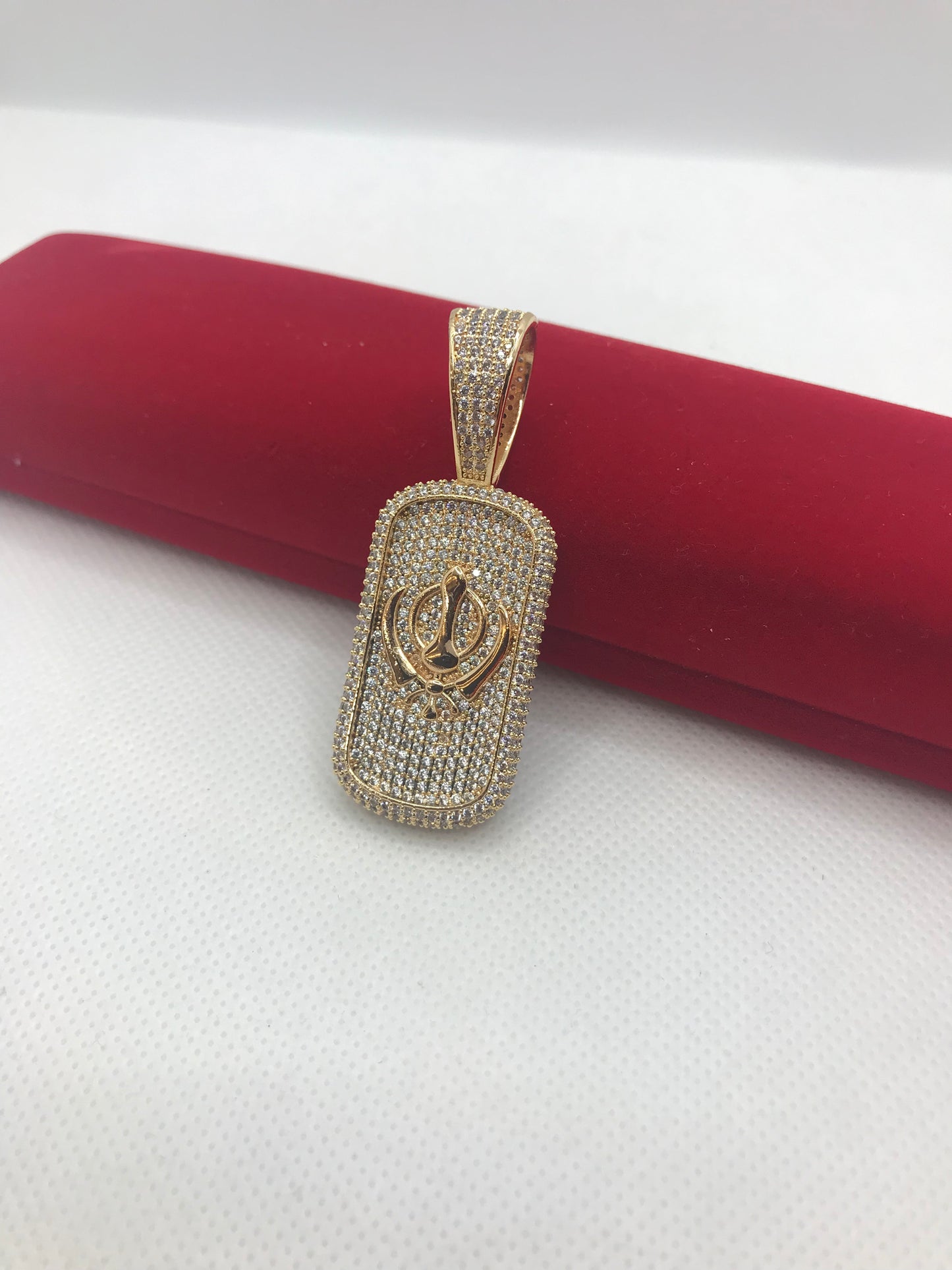 Iced out Khanda pendant