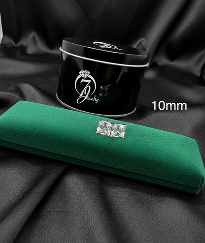 ਅਸਲੀ ਚਾਂਦੀ ਦੇ ਸਟੱਡ (ਵਰਗ ਪੱਥਰ)