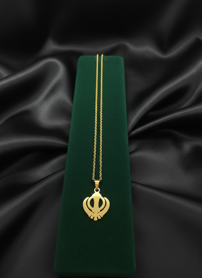 Collier Khanda ; plaqué or 18 carats