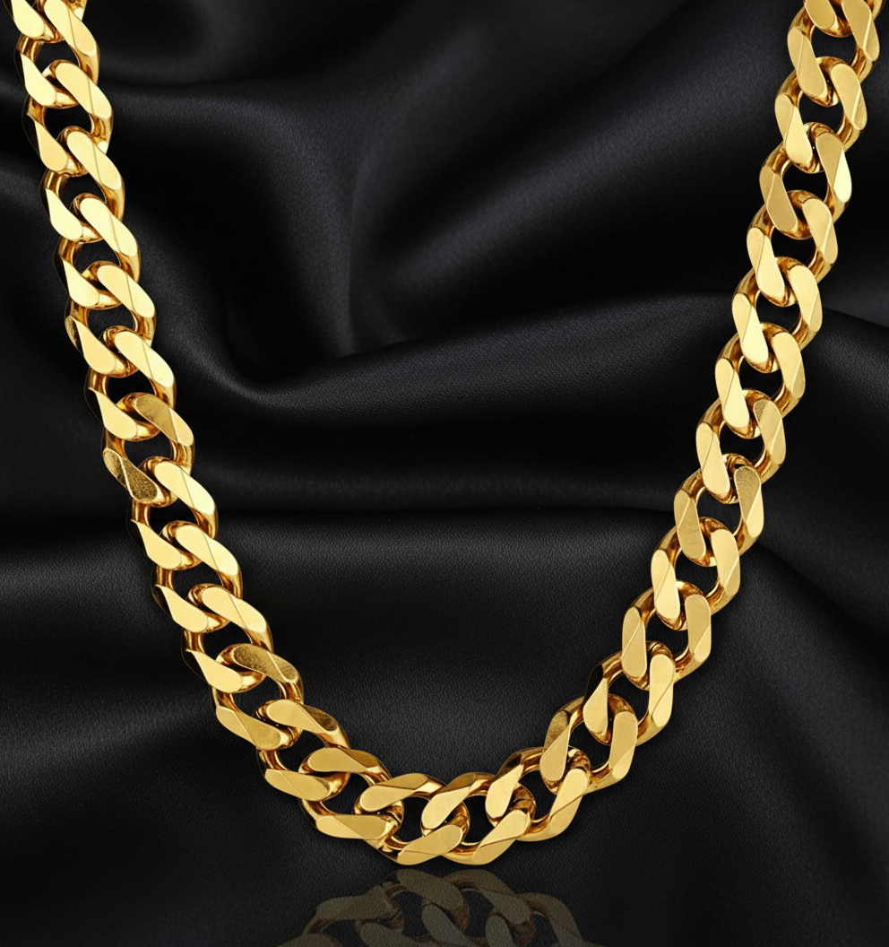 Miami cuban link gold plated unisex chain