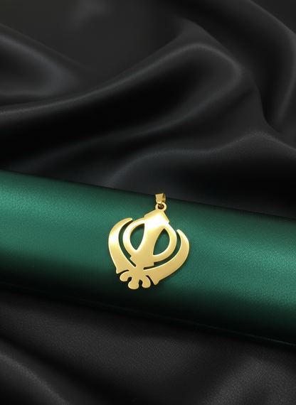 Collier Khanda ; plaqué or 18 carats