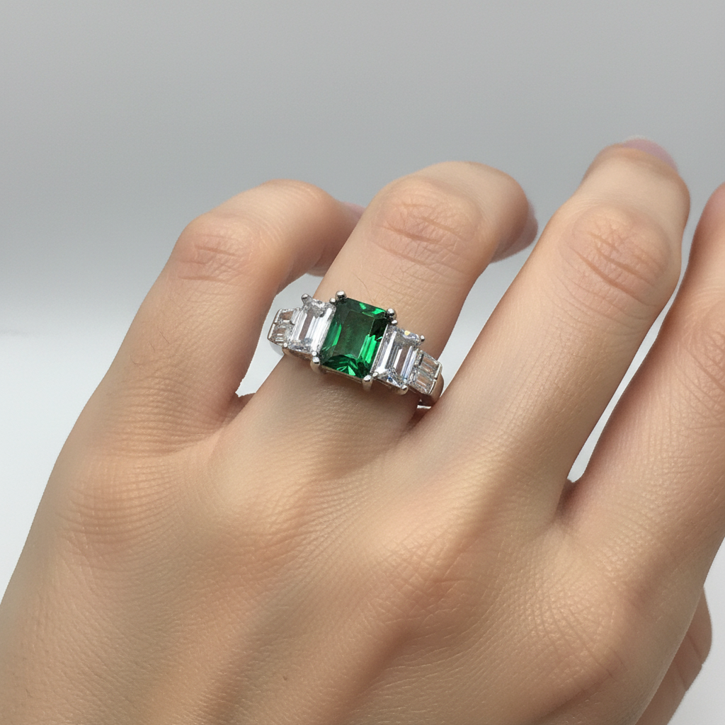 925 sterling silver cubic zirconia stone ring!