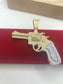 iced out gun pendant