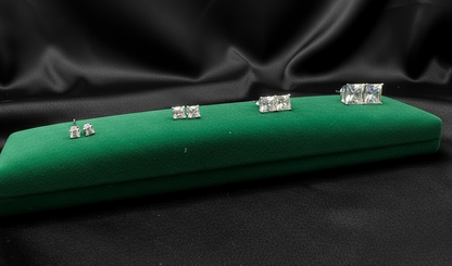 ਅਸਲੀ ਚਾਂਦੀ ਦੇ ਸਟੱਡ (ਵਰਗ ਪੱਥਰ)