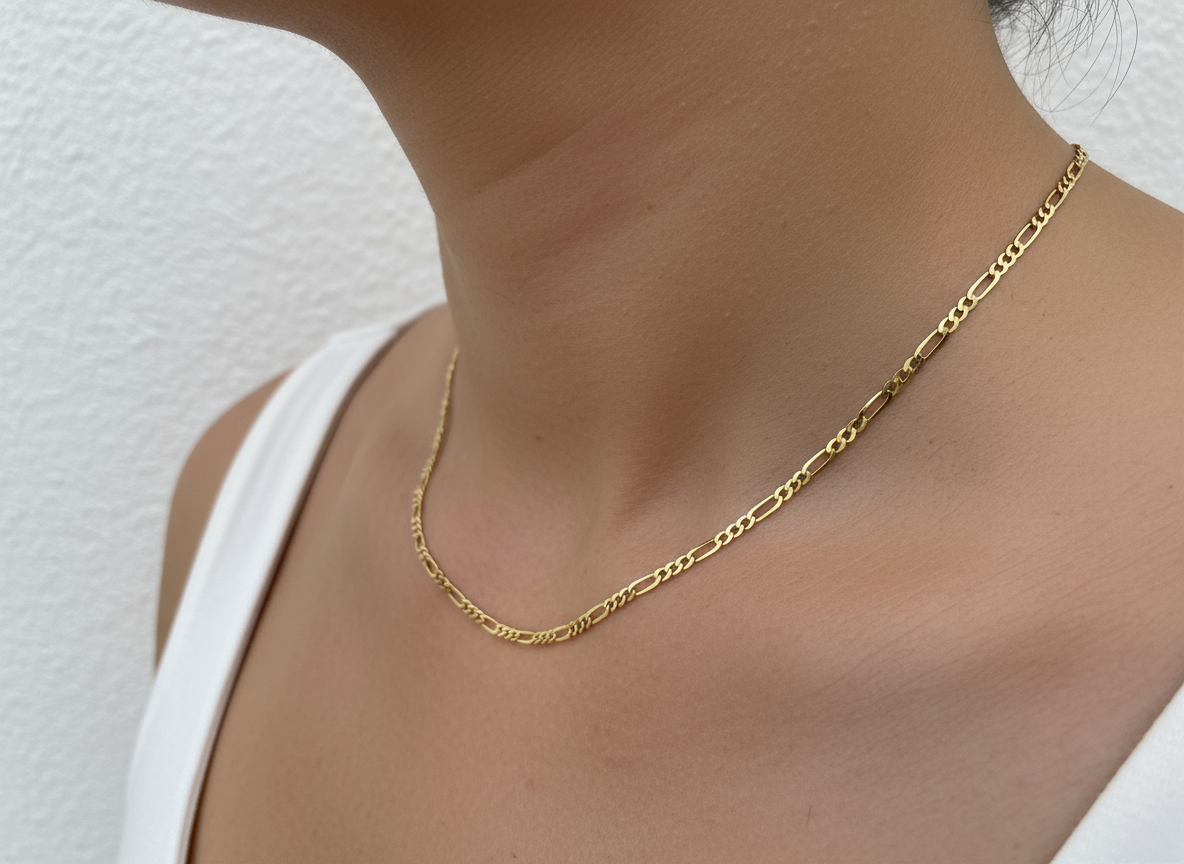 10k gold figaro chain