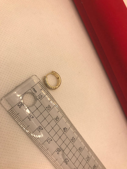 10k CZ ਪੱਥਰ ਦੇ ਸੋਨੇ ਦੇ ਹੂਪਸ