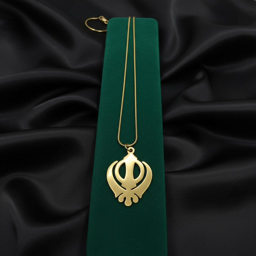 Collier Khanda ; plaqué or 18 carats