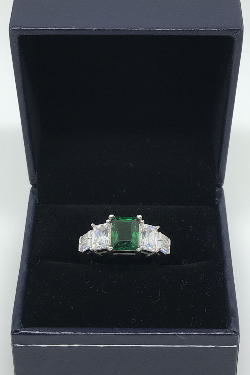 925 sterling silver cubic zirconia stone ring!