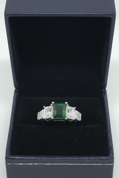 925 sterling silver cubic zirconia stone ring!