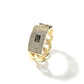 14K Gold Plated Cute Monaco S Cubic Zirconia Copper Cuban Ring