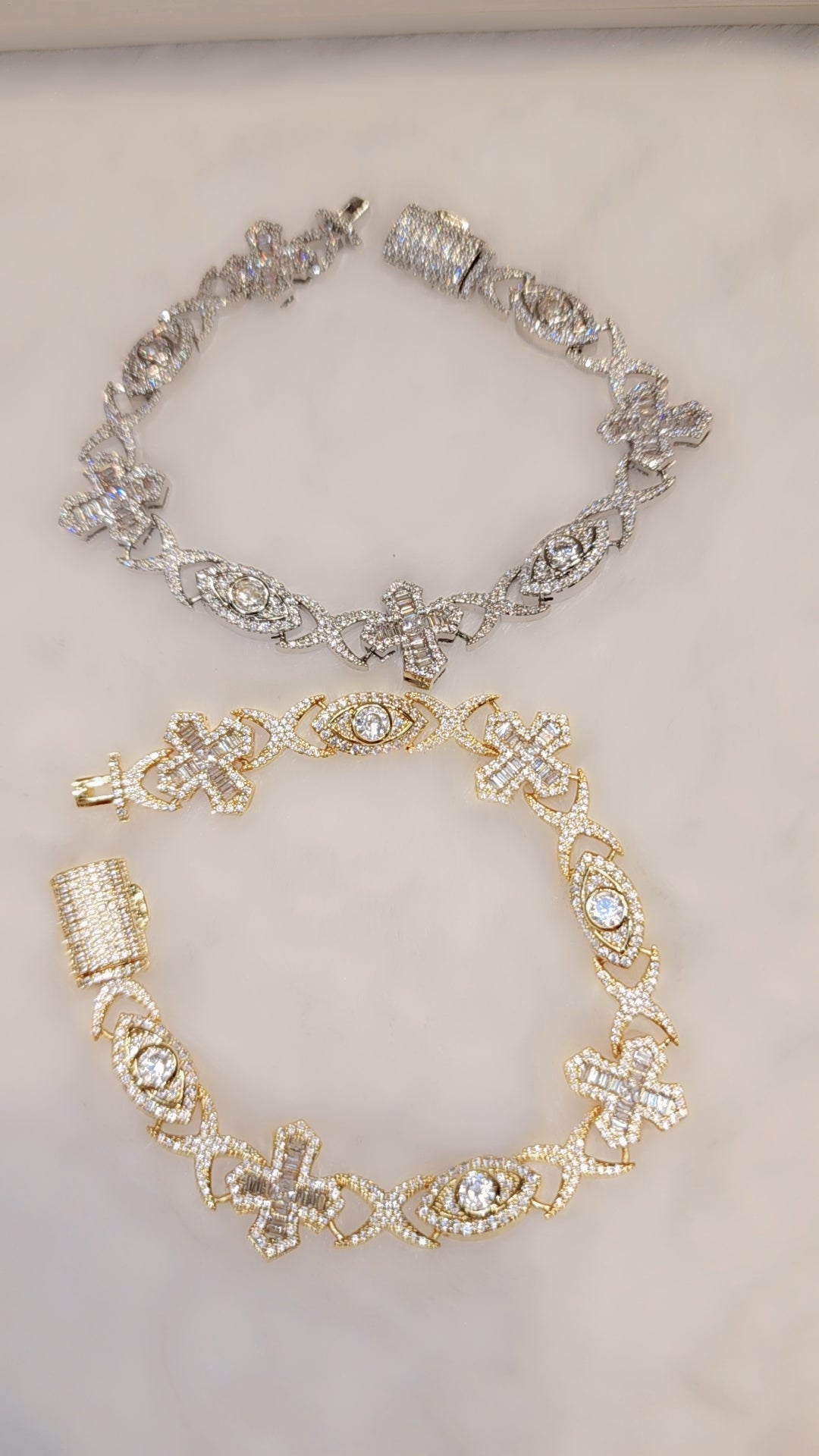 Bracelet plaqué or glacé