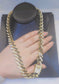 Iced out gold plated chain