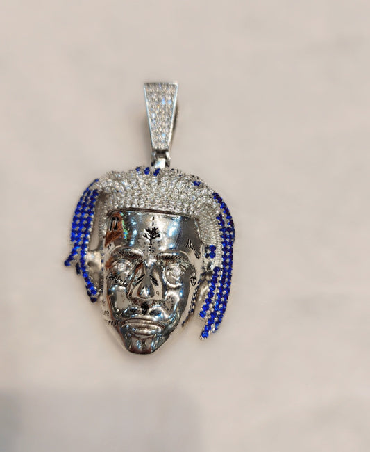 Iced out white gold plated rapper pendent