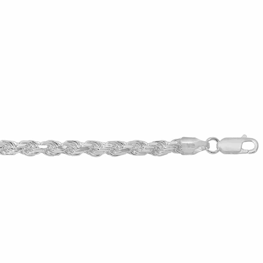 Chaîne en argent sterling taille diamant (3,2 mm)