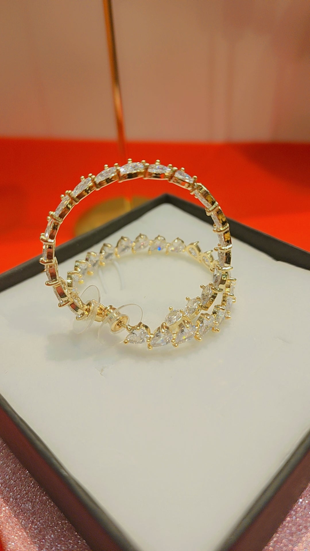 Boucle d'oreille plaquée or