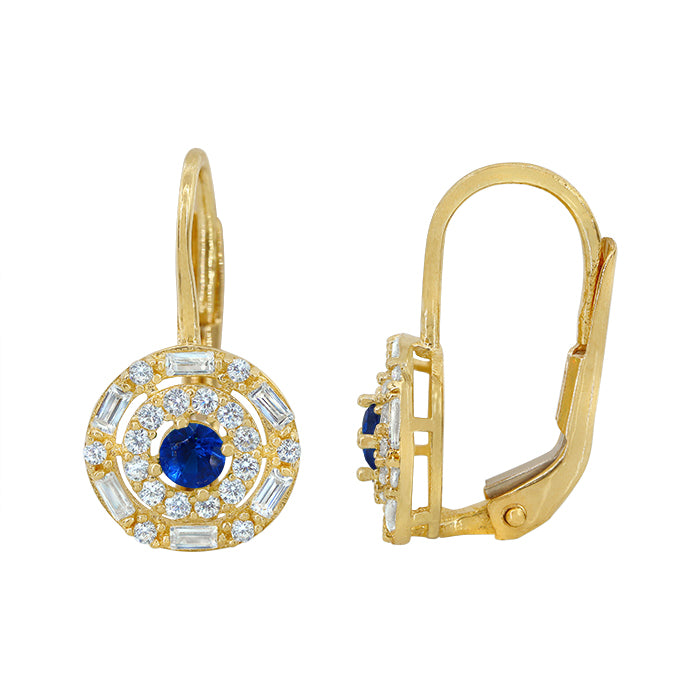 Real gold cubic zirconia earrings,