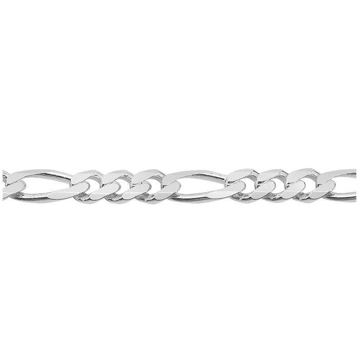 ਸਟਰਲਿੰਗ ਸਿਲਵਰ ਫਿਗਾਰੋ ਚੇਨ (13mm)