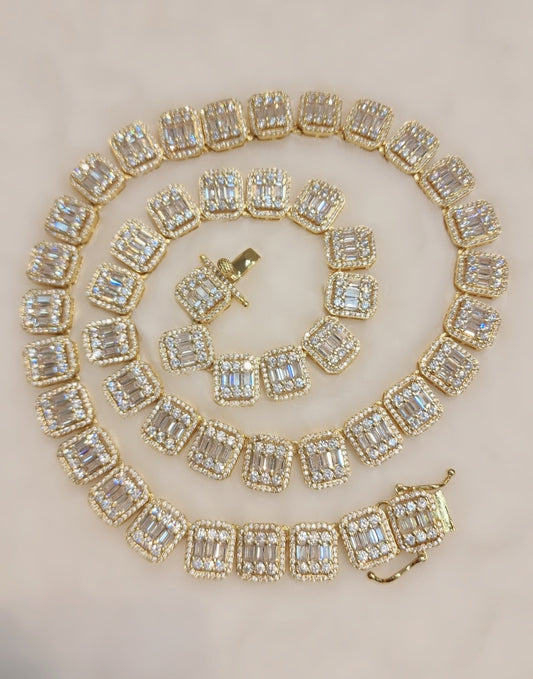 Chaîne plaquée or glacée