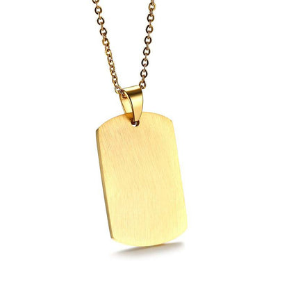 Gold Medical Alert Necklace – Stainless Steel Pendant with Red Symbol