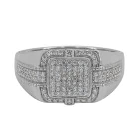 Bague en argent sterling avec effet glacé