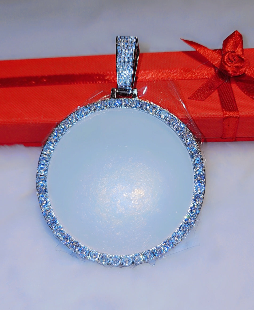 Pendentif photo glacé