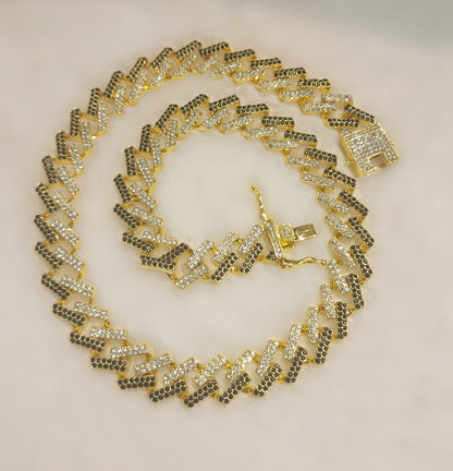 Chaîne plaquée or glacée