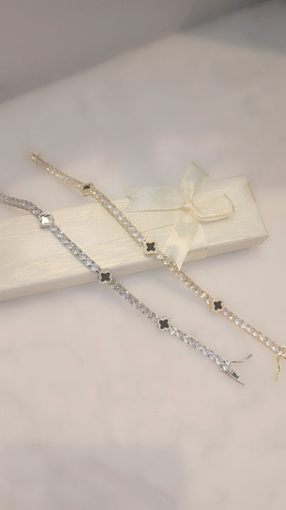 Bracelet plaqué or glacé