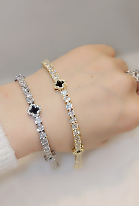 Bracelet plaqué or glacé