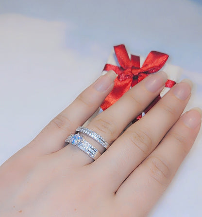 Bague superposée en argent sterling