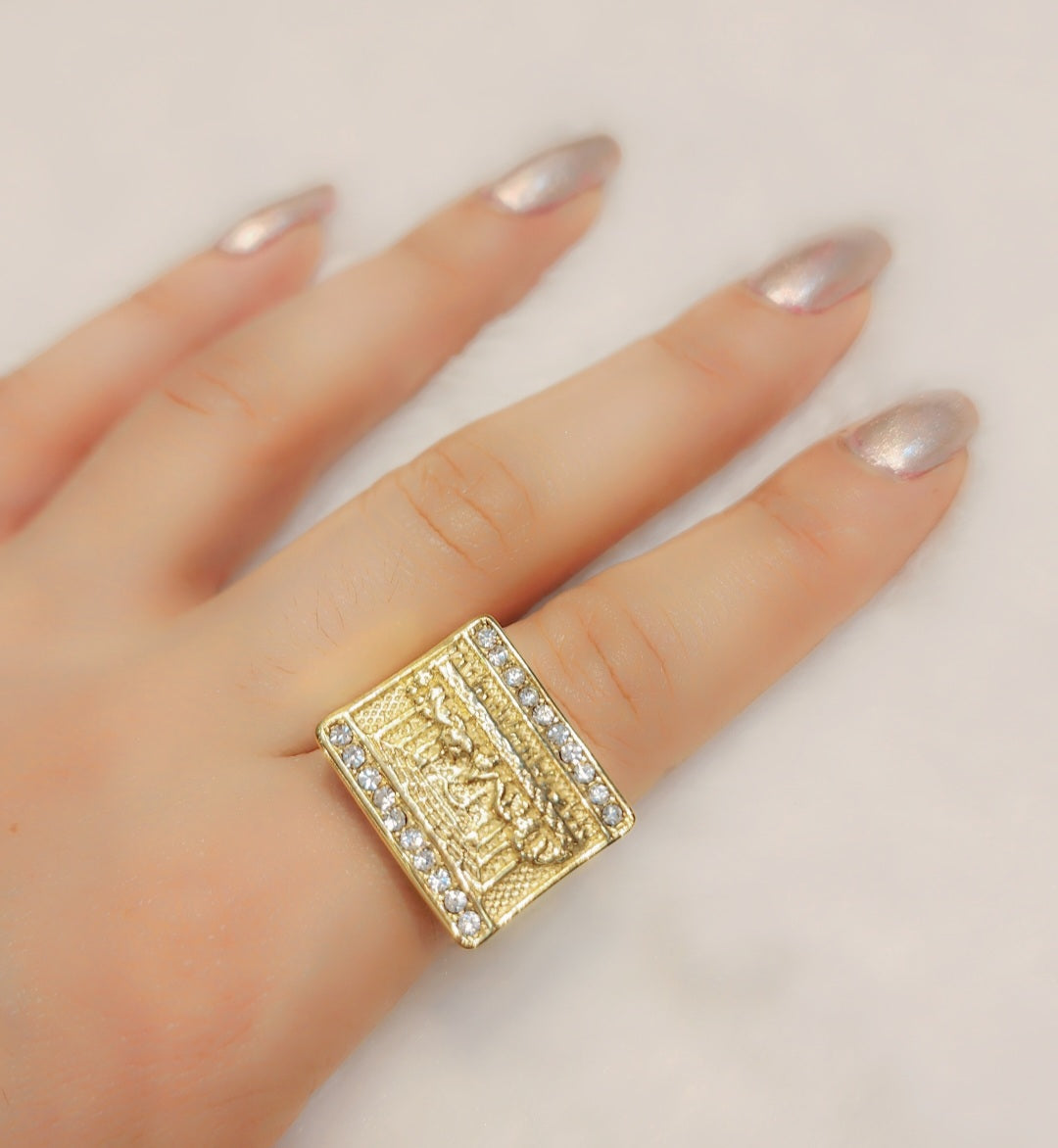 Bague La Cène plaquée or